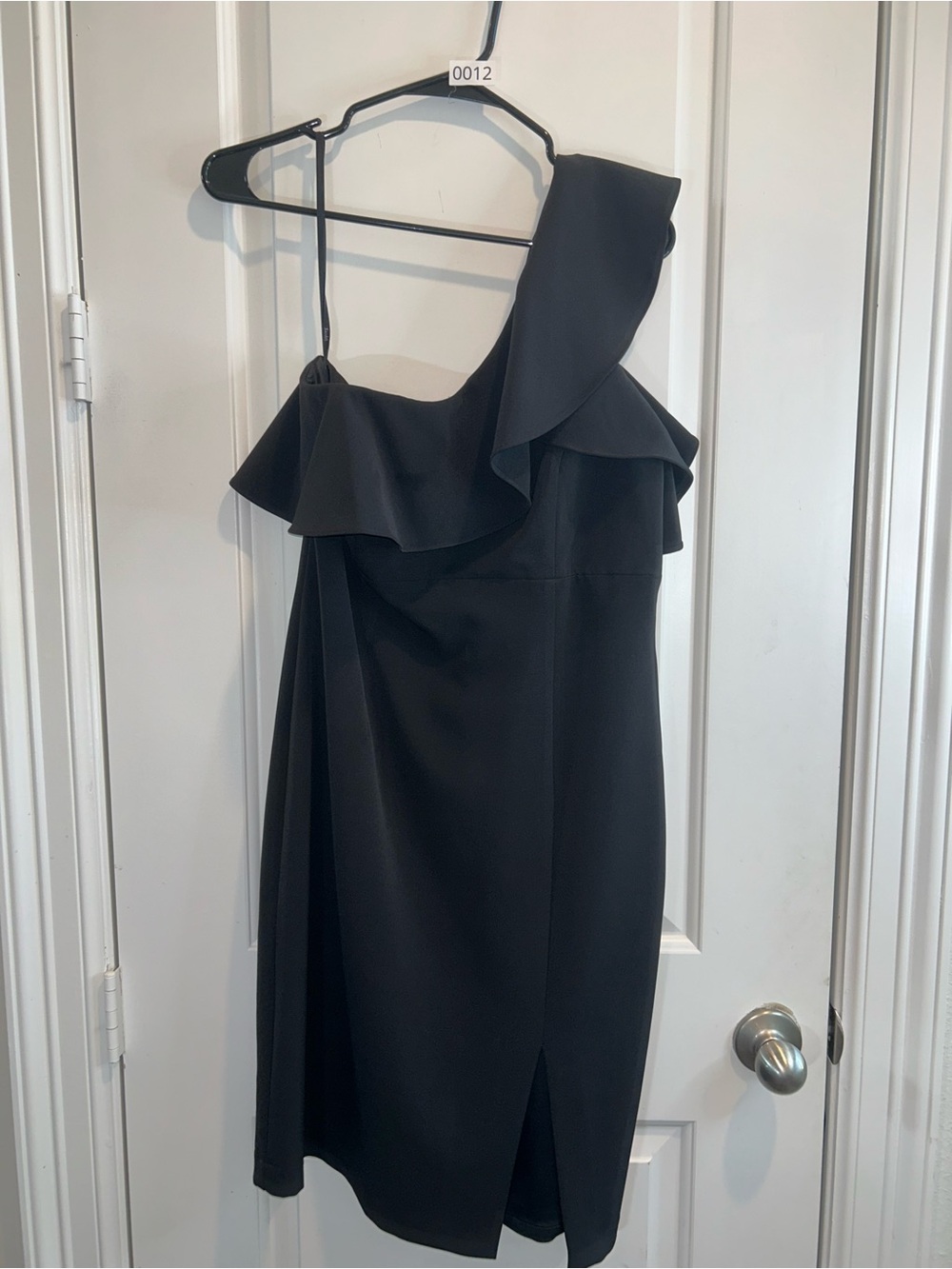 Bardot Black One-Shoulder Ruffle Cocktail Dress